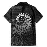 New Zealand Maori Koru Fern Family Matching Mermaid Dress and Hawaiian Shirt Spiral Polynesian Style Gray LT05 - Polynesian Pride