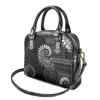 New Zealand Maori Koru Fern Shoulder Handbag Spiral Polynesian Style Gray LT05 - Polynesian Pride