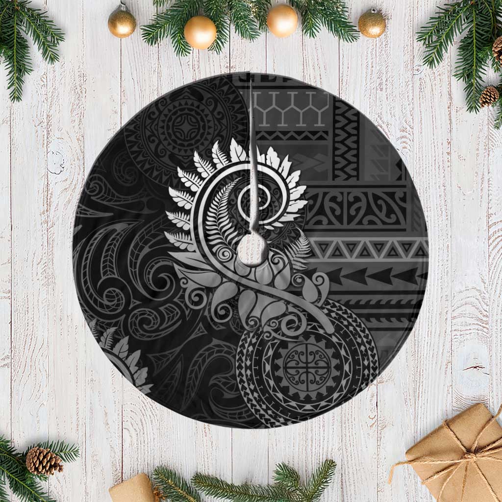 New Zealand Maori Koru Fern Tree Skirt Spiral Polynesian Style Gray LT05 Casual Gray - Polynesian Pride