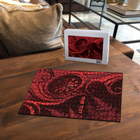 Personalised New Zealand Red Darts Puzzle Maori Fern Curve Style LT05 - Polynesian Pride