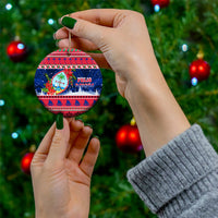 Guam Christmas Ceramic Ornament Guaman Seal Poinsettia Felis Pasgua LT05 - Polynesian Pride