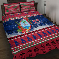 Guam Christmas Quilt Bed Set Guaman Seal Poinsettia Felis Pasgua LT05 - Polynesian Pride