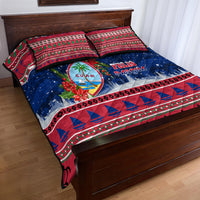 Guam Christmas Quilt Bed Set Guaman Seal Poinsettia Felis Pasgua LT05 - Polynesian Pride