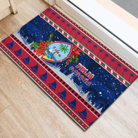 Guam Christmas Rubber Doormat Guaman Seal Poinsettia Felis Pasgua LT05 - Polynesian Pride