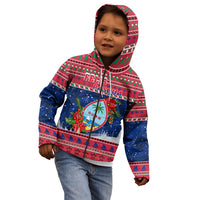 Personalized Guam Christmas Kid Hoodie Guaman Seal Poinsettia Felis Pasgua LT05 - Polynesian Pride