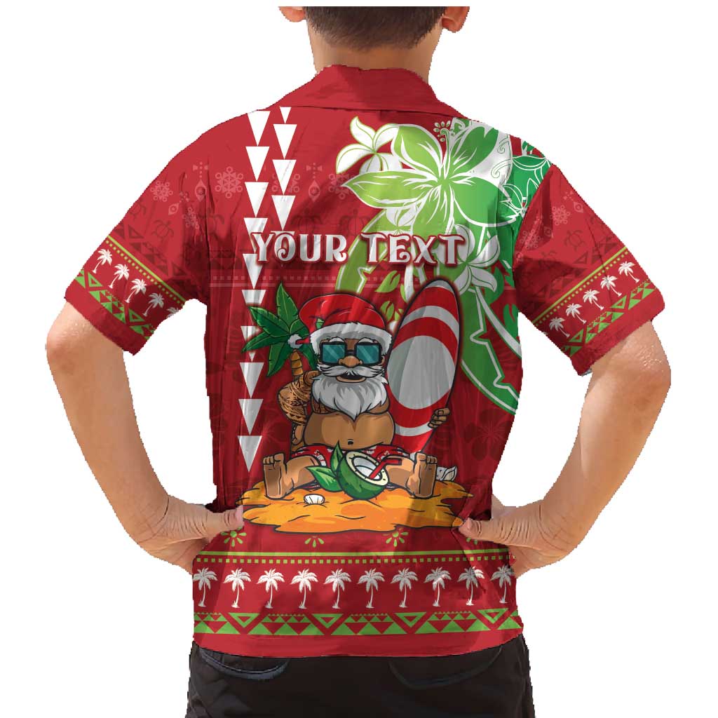 Personalised Hawaii Christmas Family Matching Mermaid Dress and Hawaiian Shirt Funny Santa Claus Surf Mele Kalikimaka LT05 - Polynesian Pride