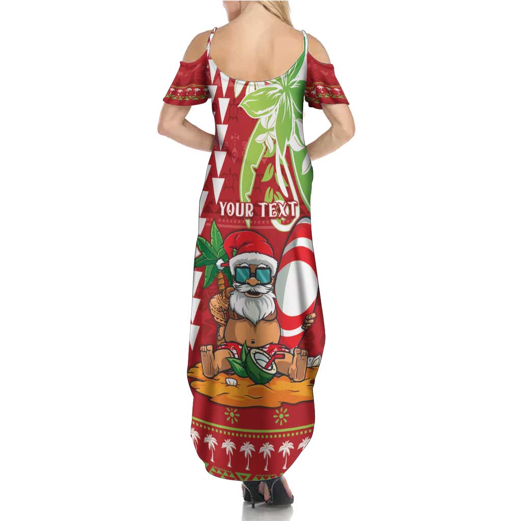 Personalised Hawaii Christmas Family Matching Summer Maxi Dress and Hawaiian Shirt Funny Santa Claus Surf Mele Kalikimaka LT05 - Polynesian Pride
