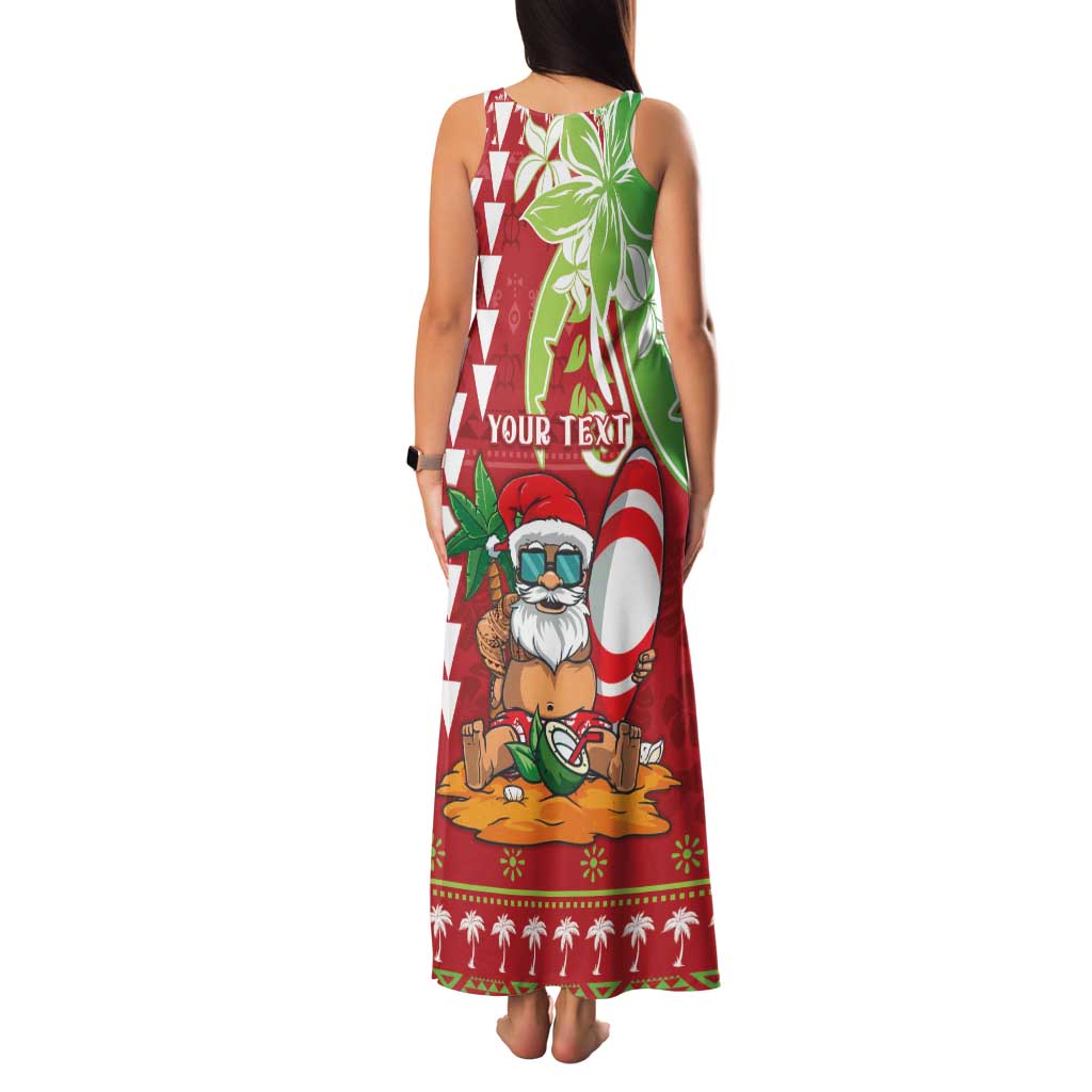 Personalised Hawaii Christmas Family Matching Tank Maxi Dress and Hawaiian Shirt Funny Santa Claus Surf Mele Kalikimaka LT05 - Polynesian Pride