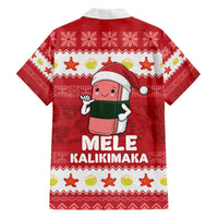 Hawaii Funny Christmas Family Matching Off The Shoulder Long Sleeve Dress and Hawaiian Shirt Spam Musubi Santa LT05 - Polynesian Pride