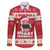 Hawaii Funny Christmas Family Matching Off The Shoulder Long Sleeve Dress and Hawaiian Shirt Spam Musubi Santa