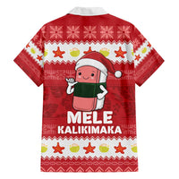 Hawaii Funny Christmas Family Matching Off Shoulder Maxi Dress and Hawaiian Shirt Spam Musubi Santa LT05 - Polynesian Pride