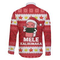 Hawaii Funny Christmas Family Matching Off Shoulder Maxi Dress and Hawaiian Shirt Spam Musubi Santa LT05 - Polynesian Pride