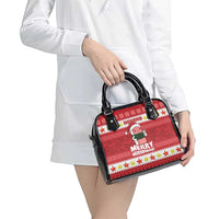 Hawaii Funny Christmas Shoulder Handbag Spam Musubi Santa