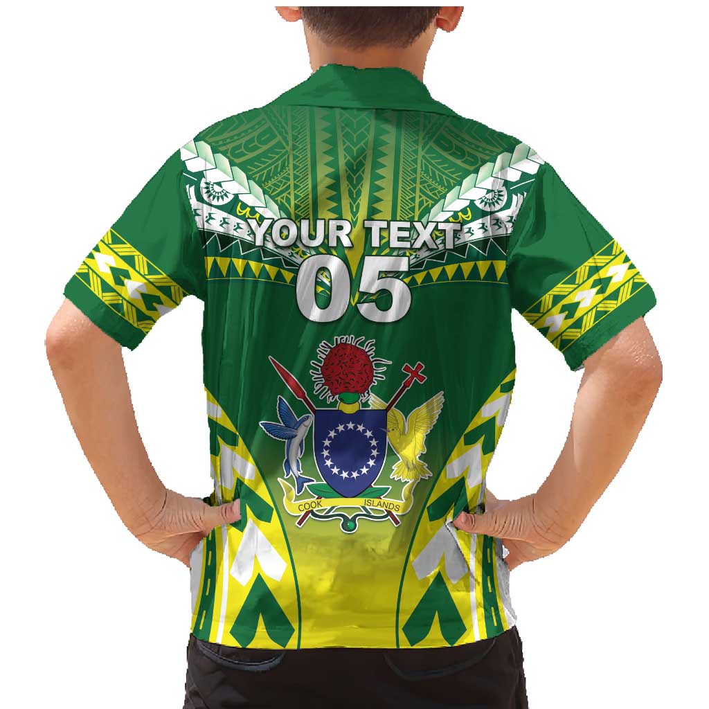 Cook Islands Rugby Custom Family Matching Mermaid Dress and Hawaiian Shirt The Kukis Go Champions LT05 - Polynesian Pride