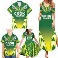 Cook Islands Rugby Custom Family Matching Summer Maxi Dress and Hawaiian Shirt The Kukis Go Champions LT05 - Polynesian Pride