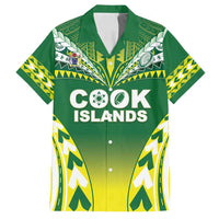 Cook Islands Rugby Custom Family Matching Summer Maxi Dress and Hawaiian Shirt The Kukis Go Champions LT05 Dad's Shirt - Short Sleeve Green - Polynesian Pride