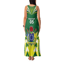 Cook Islands Rugby Custom Family Matching Tank Maxi Dress and Hawaiian Shirt The Kukis Go Champions LT05 - Polynesian Pride