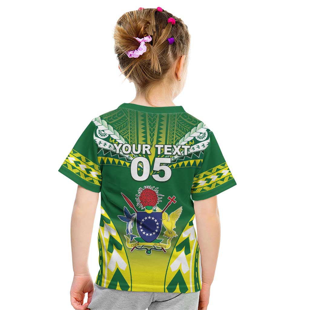 Cook Islands Rugby Custom Kid T Shirt The Kukis Go Champions