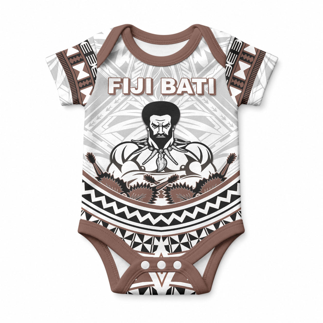 Fiji Rugby Custom Baby Onesie Fijian Bati Go Champions