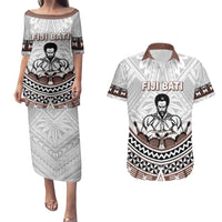 Fiji Rugby Custom Couples Matching Puletasi and Hawaiian Shirt Fijian Bati Go Champions