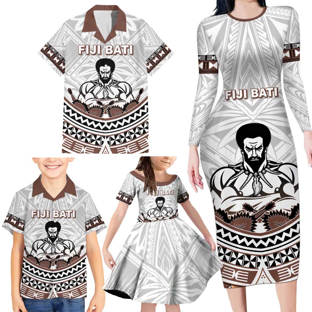 Fiji Rugby Custom Family Matching Long Sleeve Bodycon Dress and Hawaiian Shirt Fijian Bati Go Champions LT05 - Polynesian Pride