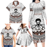 Fiji Rugby Custom Family Matching Long Sleeve Bodycon Dress and Hawaiian Shirt Fijian Bati Go Champions LT05 - Polynesian Pride