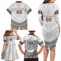 Fiji Rugby Custom Family Matching Long Sleeve Bodycon Dress and Hawaiian Shirt Fijian Bati Go Champions LT05 - Polynesian Pride
