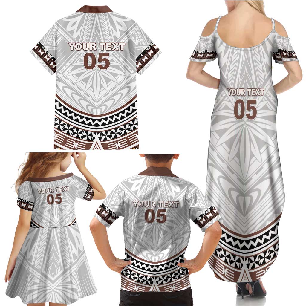 Fiji Rugby Custom Family Matching Summer Maxi Dress and Hawaiian Shirt Fijian Bati Go Champions LT05 - Polynesian Pride