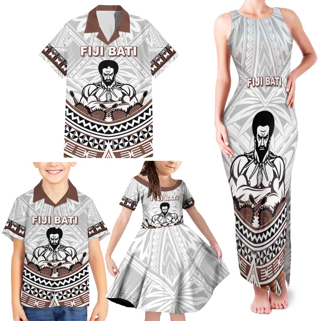 Fiji Rugby Custom Family Matching Tank Maxi Dress and Hawaiian Shirt Fijian Bati Go Champions LT05 - Polynesian Pride