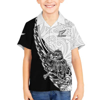 New Zealand Kiwi Rugby Custom Family Matching Long Sleeve Bodycon Dress and Hawaiian Shirt Go Champions Maori Pattern LT05 Son's Shirt White - Polynesian Pride