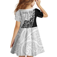 New Zealand Kiwi Rugby Custom Family Matching Off The Shoulder Long Sleeve Dress and Hawaiian Shirt Go Champions Maori Pattern LT05 - Polynesian Pride