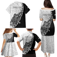 New Zealand Kiwi Rugby Custom Family Matching Puletasi and Hawaiian Shirt Go Champions Maori Pattern LT05 - Polynesian Pride