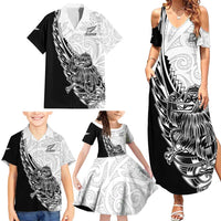 New Zealand Kiwi Rugby Custom Family Matching Summer Maxi Dress and Hawaiian Shirt Go Champions Maori Pattern LT05 - Polynesian Pride