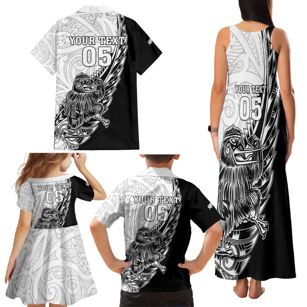 New Zealand Kiwi Rugby Custom Family Matching Tank Maxi Dress and Hawaiian Shirt Go Champions Maori Pattern LT05 - Polynesian Pride