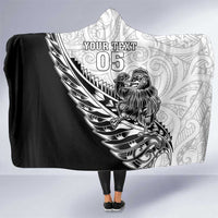 New Zealand Kiwi Rugby Custom Hooded Blanket Go Champions Maori Pattern LT05 One Size White - Polynesian Pride