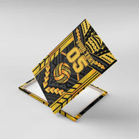 Custom Polynesia Beach Volleyball Canvas Wall Art Gold Polynesian Tribal Pattern LT05 With Frame Gold - Polynesian Pride
