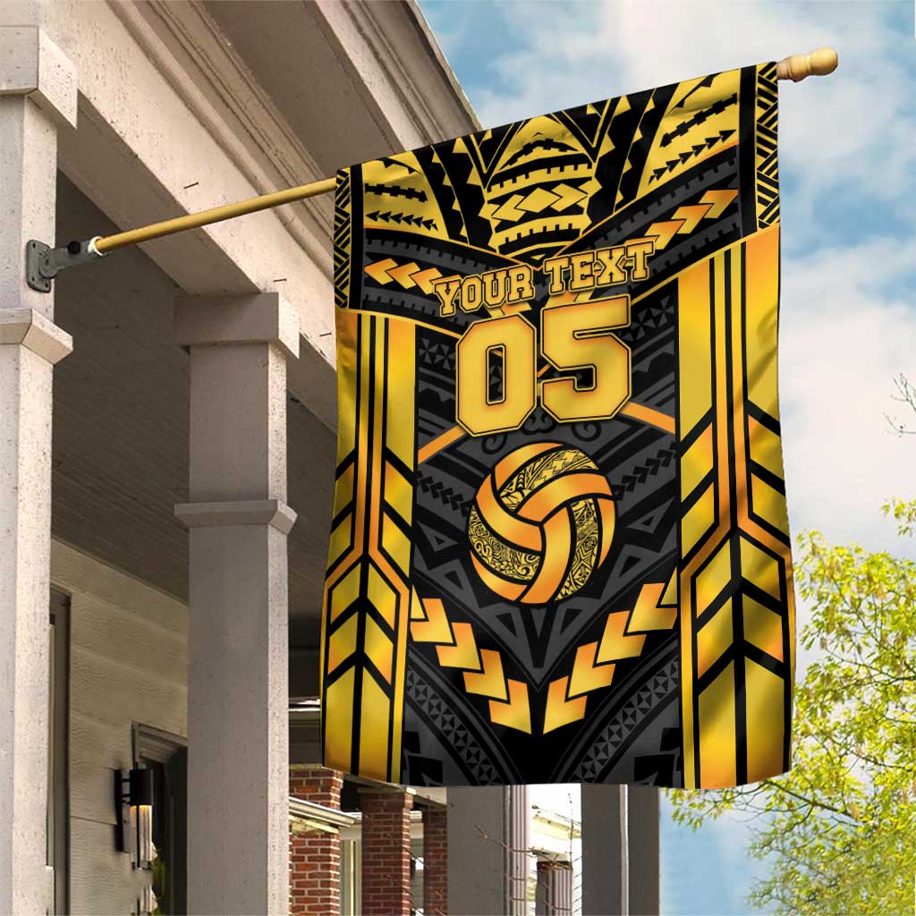 Custom Polynesia Beach Volleyball Garden Flag Gold Polynesian Tribal Pattern LT05 House Flag Gold - Polynesian Pride