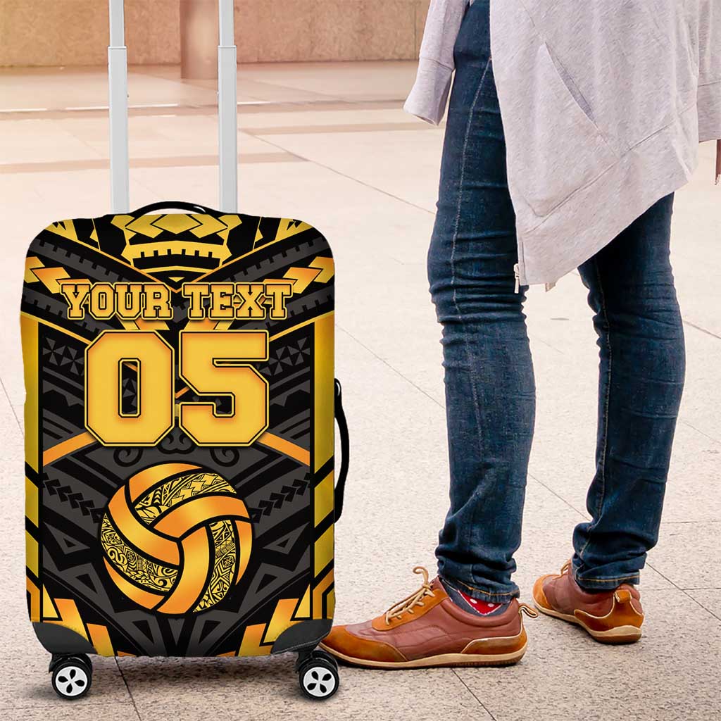 Custom Polynesia Beach Volleyball Luggage Cover Gold Polynesian Tribal Pattern LT05 Gold - Polynesian Pride