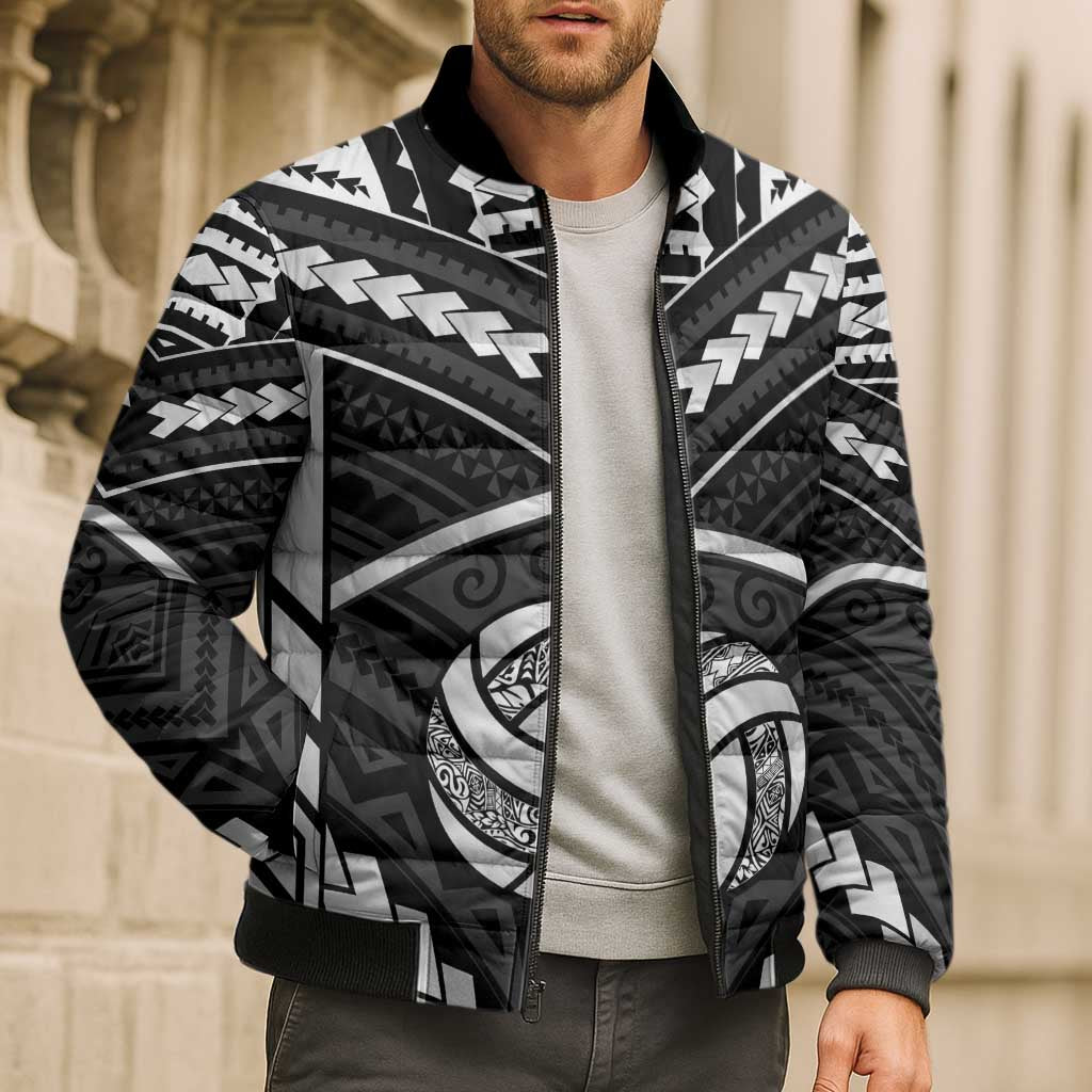 Custom Polynesia Beach Volleyball Bomber Puffer Jacket Polynesian Tribal Pattern - Polynesian Pride