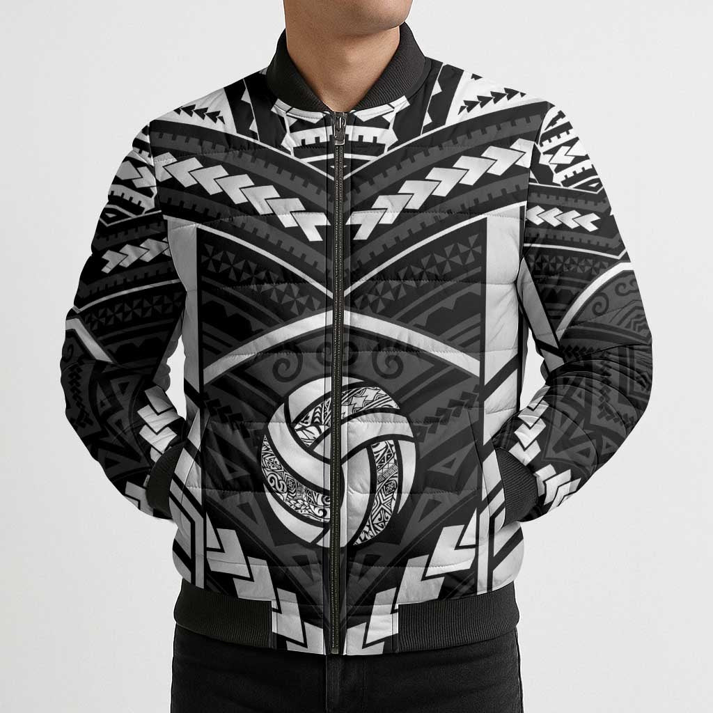 Custom Polynesia Beach Volleyball Bomber Puffer Jacket Polynesian Tribal Pattern - Polynesian Pride
