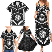 Custom Polynesia Beach Volleyball Family Matching Summer Maxi Dress and Hawaiian Shirt Polynesian Tribal Pattern - Polynesian Pride