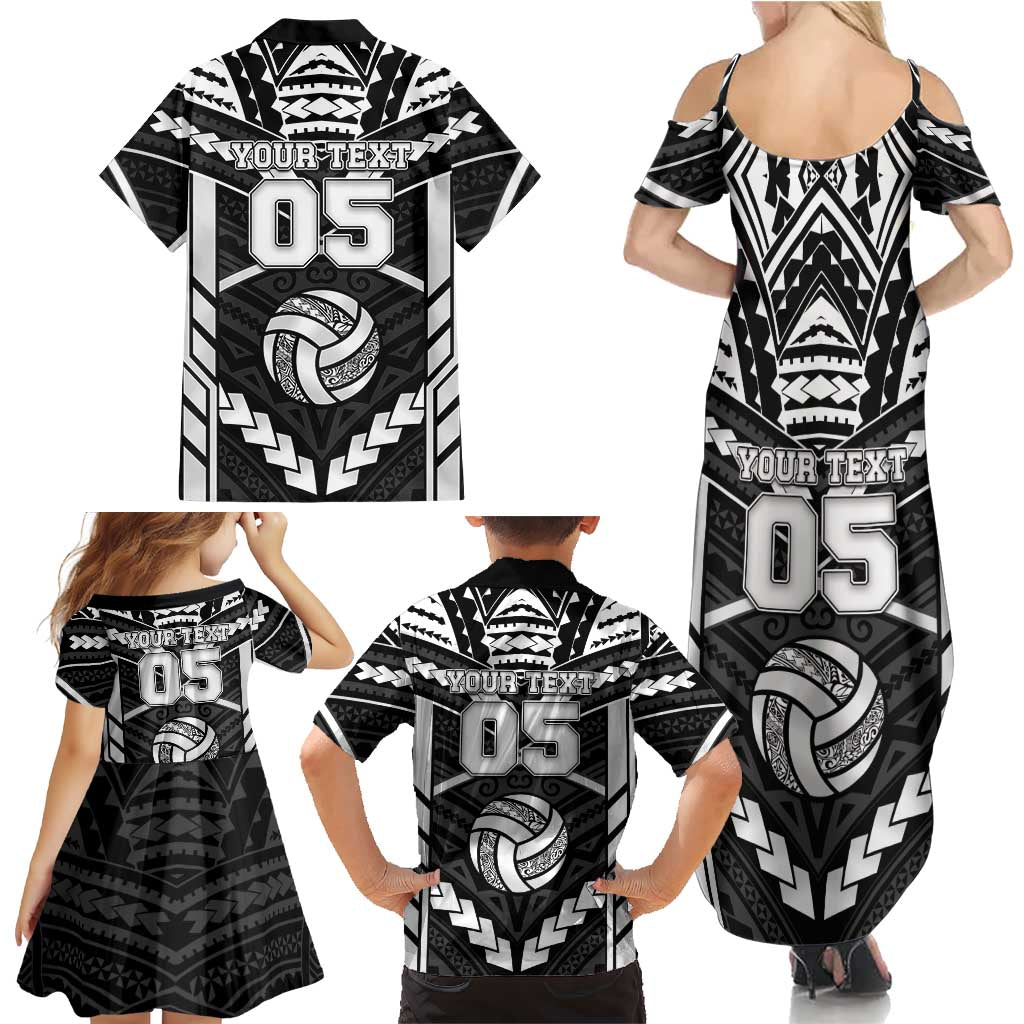 Custom Polynesia Beach Volleyball Family Matching Summer Maxi Dress and Hawaiian Shirt Polynesian Tribal Pattern - Polynesian Pride