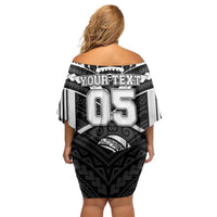 Custom Polynesia Beach Volleyball Off Shoulder Short Dress Polynesian Tribal Pattern - Polynesian Pride