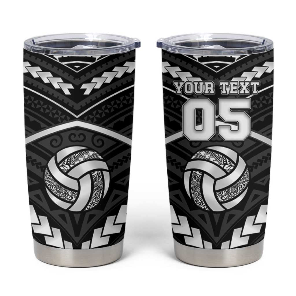 Custom Polynesia Beach Volleyball Tumbler Cup Polynesian Tribal Pattern - Polynesian Pride