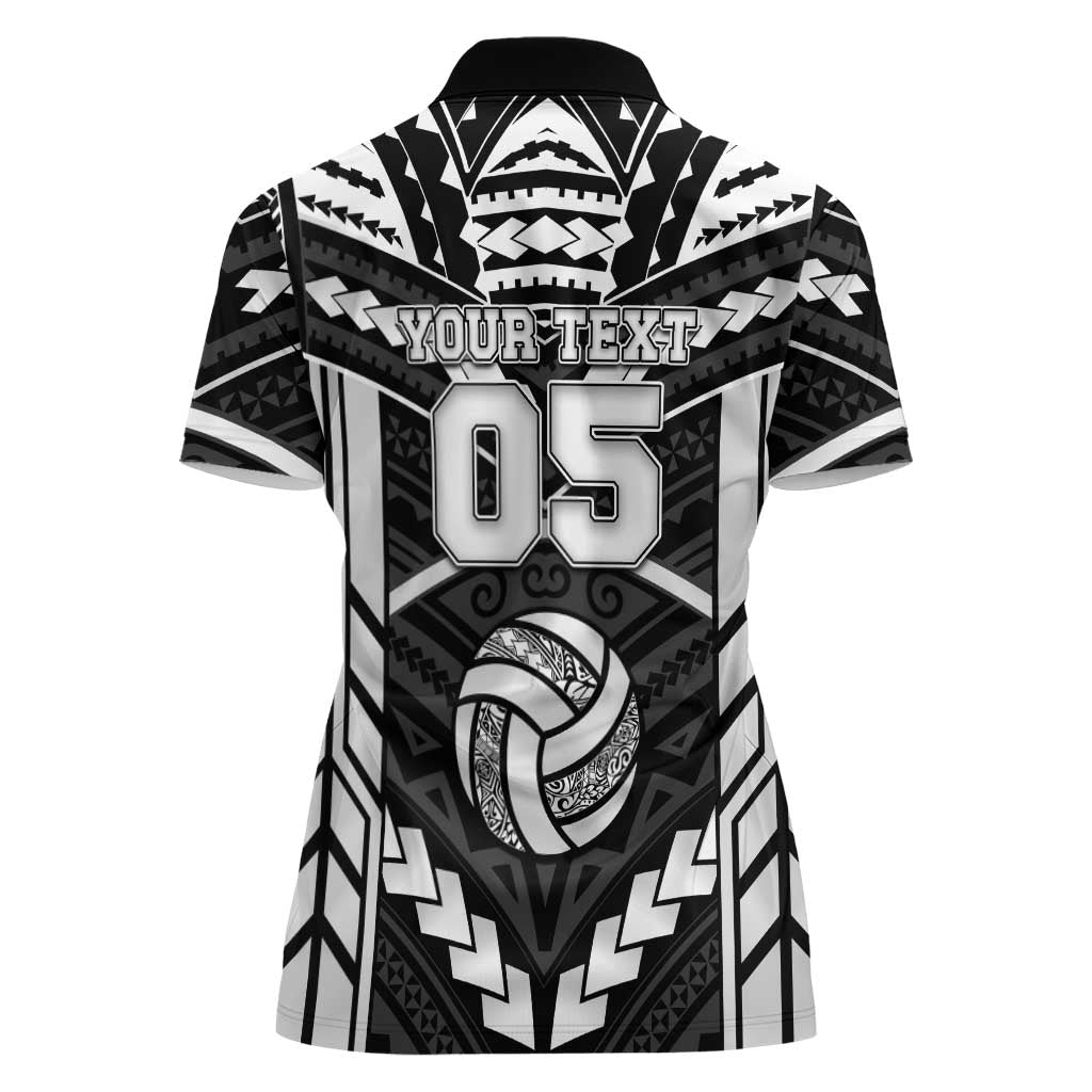 Custom Polynesia Beach Volleyball Women Polo Shirt Polynesian Tribal Pattern - Polynesian Pride