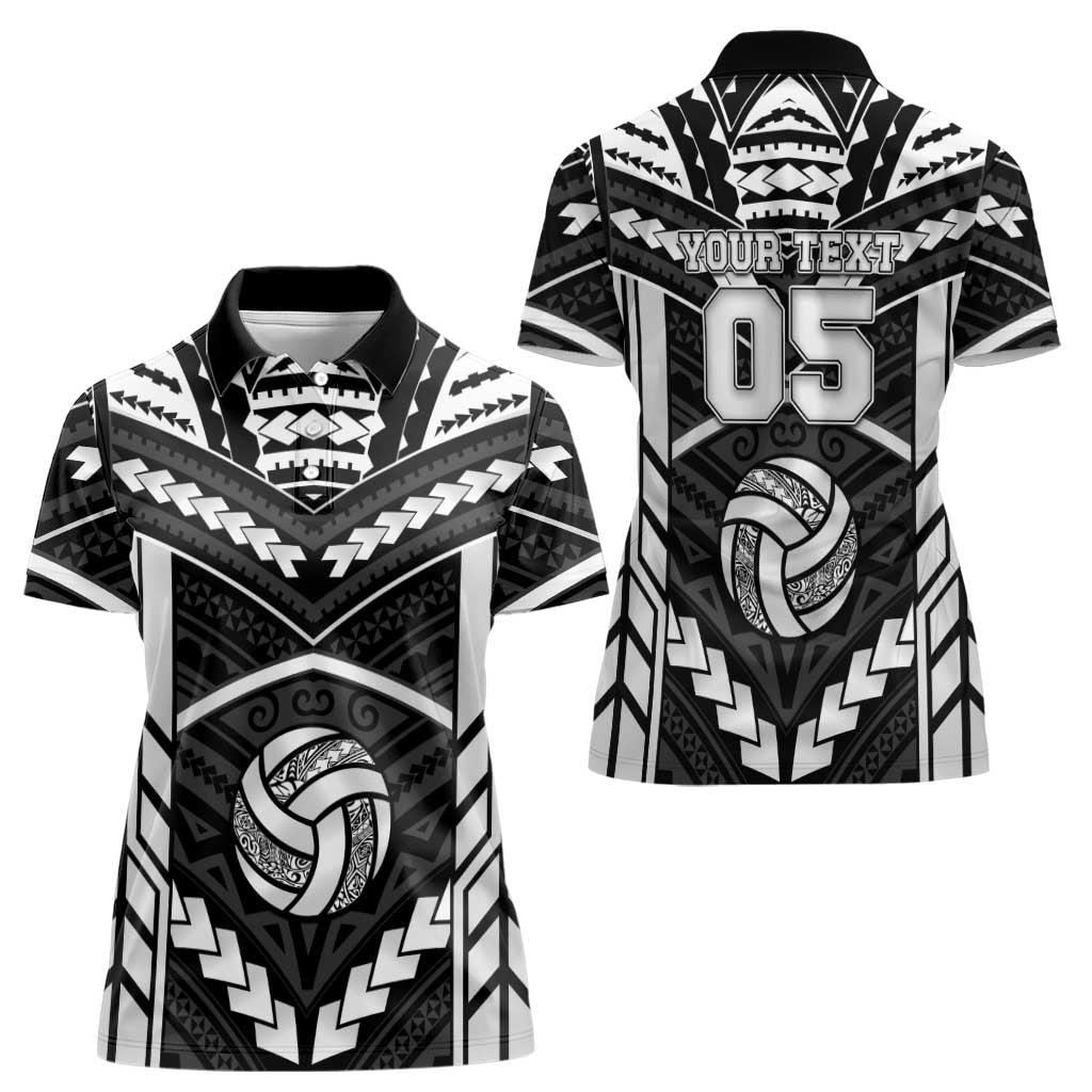 Custom Polynesia Beach Volleyball Women Polo Shirt Polynesian Tribal Pattern - Polynesian Pride