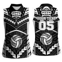 Custom Polynesia Beach Volleyball Women Sleeveless Polo Shirt Polynesian Tribal Pattern - Polynesian Pride