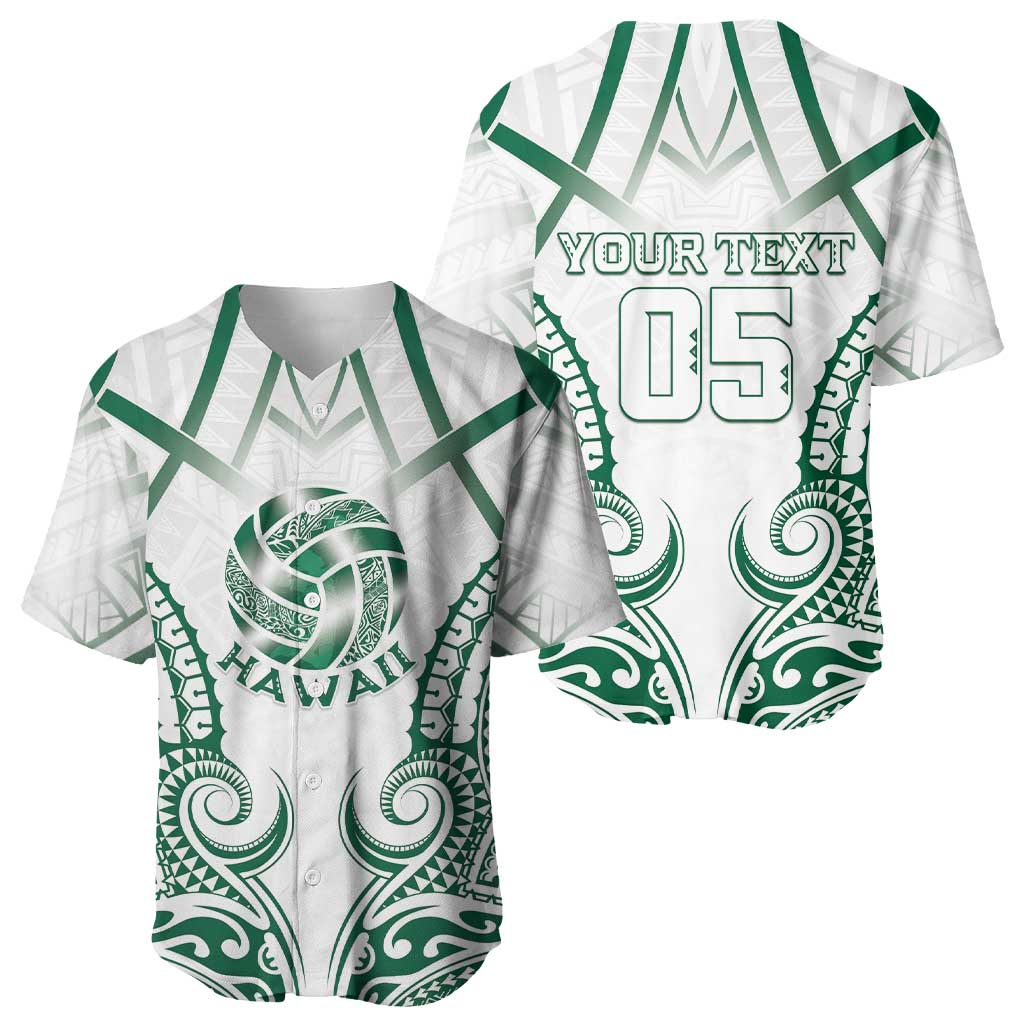 Custom Hawaii Volleyball Baseball Jersey Polynesian Pattern - Polynesian Pride