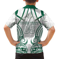 Custom Hawaii Volleyball Family Matching Off The Shoulder Long Sleeve Dress and Hawaiian Shirt Polynesian Pattern - Polynesian Pride