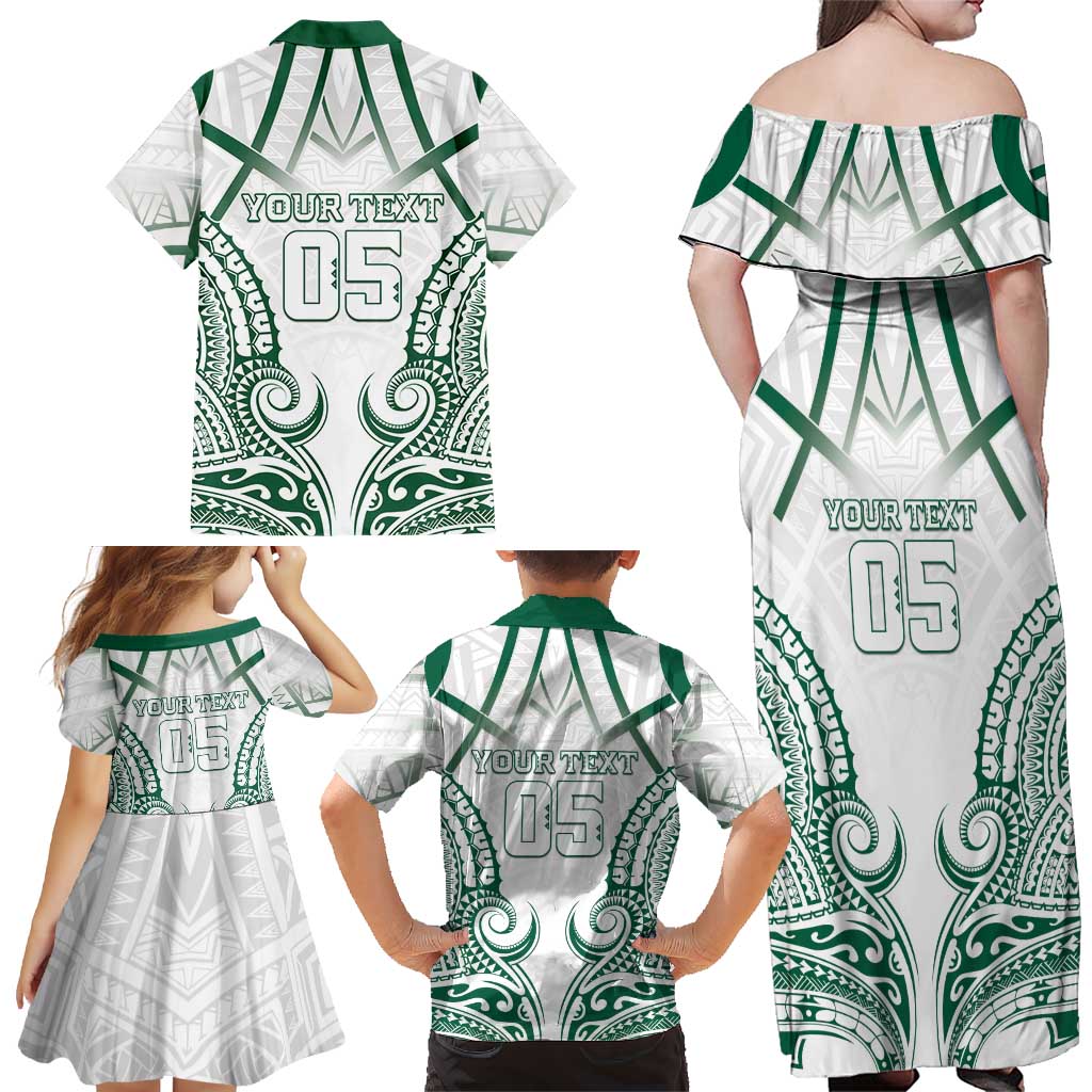 Custom Hawaii Volleyball Family Matching Off Shoulder Maxi Dress and Hawaiian Shirt Polynesian Pattern - Polynesian Pride